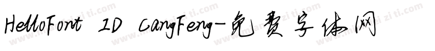 HelloFont ID CangFeng字体转换